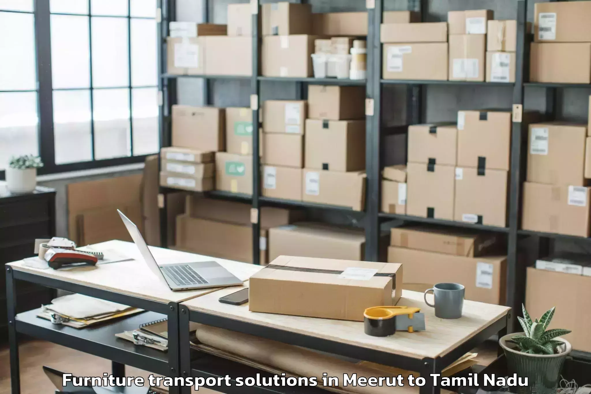 Quality Meerut to Singanallur Furniture Transport Solutions